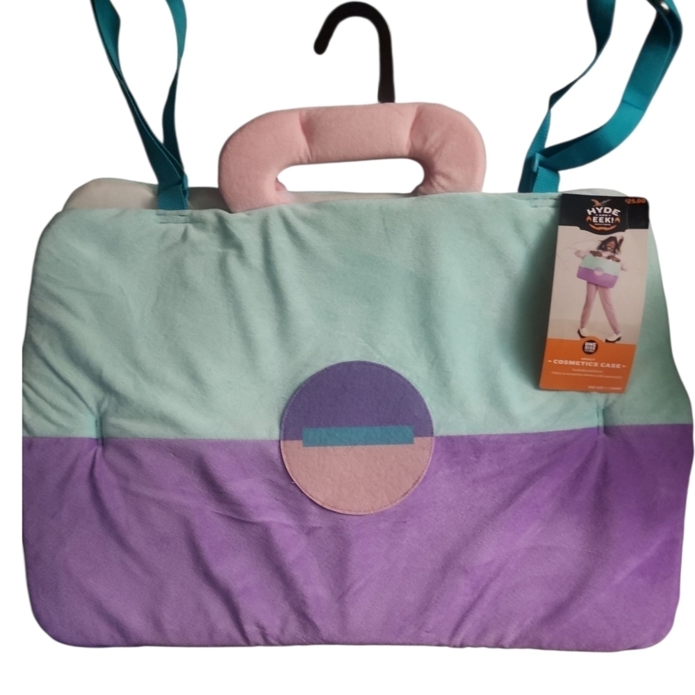 Mint and Purple Cosmetic Case Costume For Adults. One Size . New With Tag